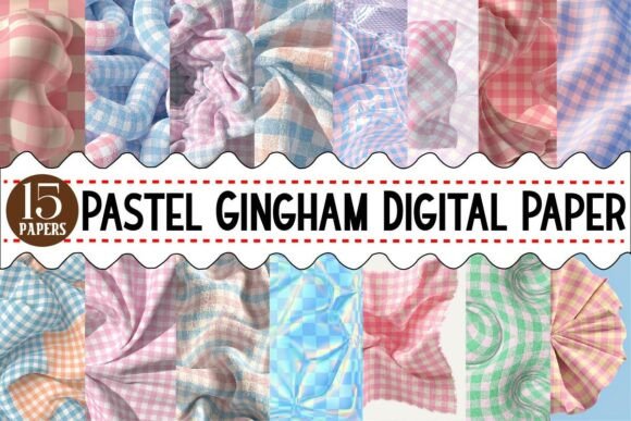 Download Pastel Gingham Digital Paper Pattern - Paper pattern Collection