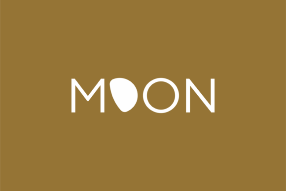Download Moon Logo with Typography Design - Design Collection