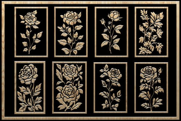 Download Floral CNC Wood Carving Panel Designs - Design Collection