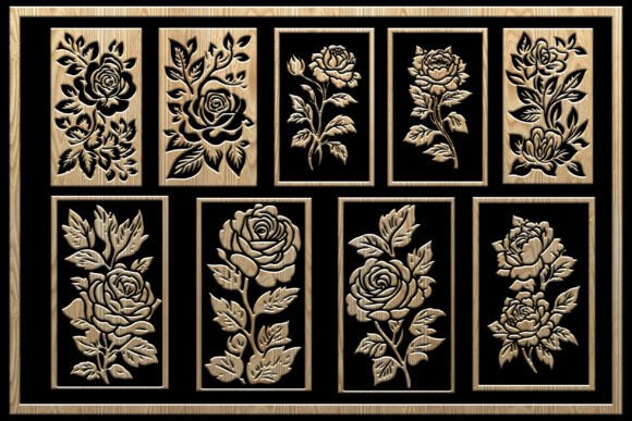 Download Floral CNC Wood Carving Panel Designs - Design Collection