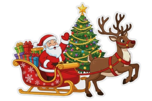 Download Cartoon Santa Claus Waving from Festive - Premium Resources