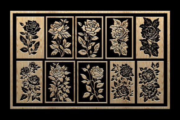 Download Floral CNC Wood Carving Panel Designs - Design Collection