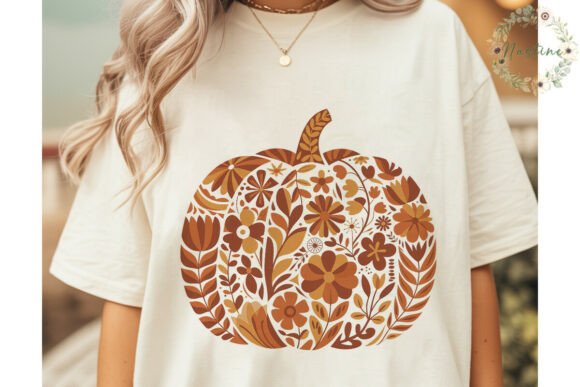 Download Boho Floral Pumpkin Sublimation Design - Design Collection