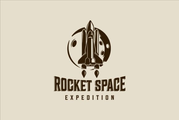 Download Rocket Space and Moon Logo Vector Design - Design Collection
