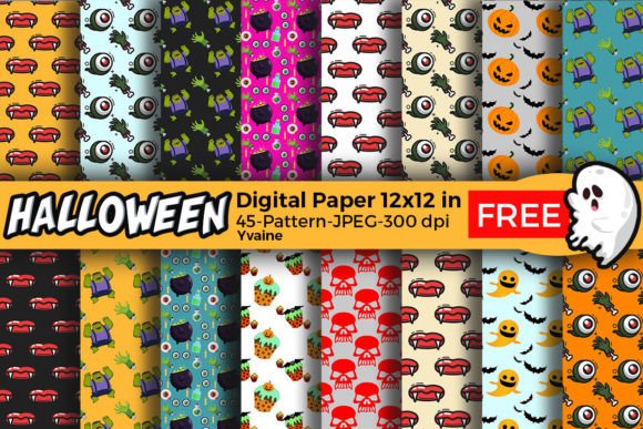 Download Halloween Digital Paper Pattern Bundle - Paper pattern Collection