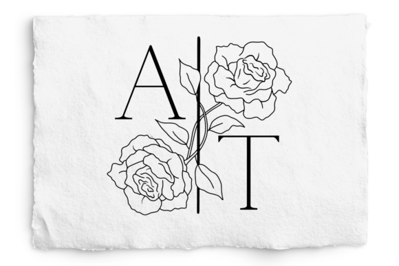 Download Rose Monogram Frame, Wedding Design - Design Collection