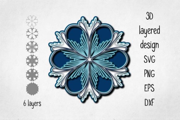 Download 3D Layered Floral Decoration - Decoration Collection