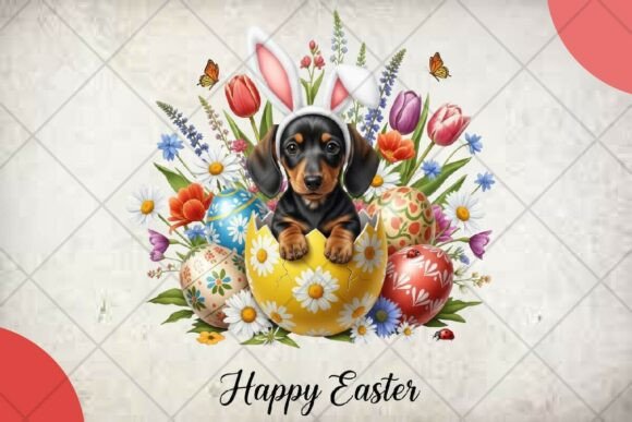 Download Easter Dog Illustration PNG - Dog illustration Collection