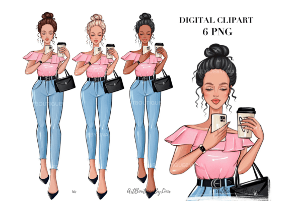 Download Fashion Girl Clipart Bundle - Fashion girl clipart Collection
