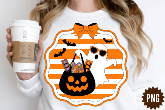 Download Halloween Ghost Treat PNG Clipart Design - Design Collection