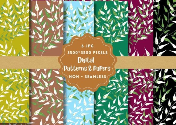 Download Leaf Plant Digital Paper Patterns - Paper pattern Collection