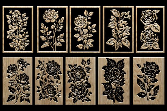 Download Floral CNC Wood Carving Panel Designs - Design Collection