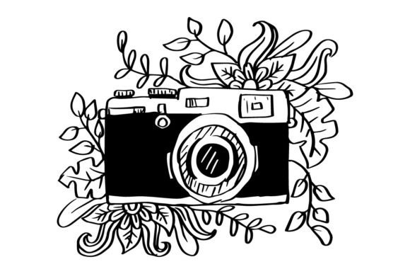 Download Vintage Camera with Floral Decoration. - Decoration Collection