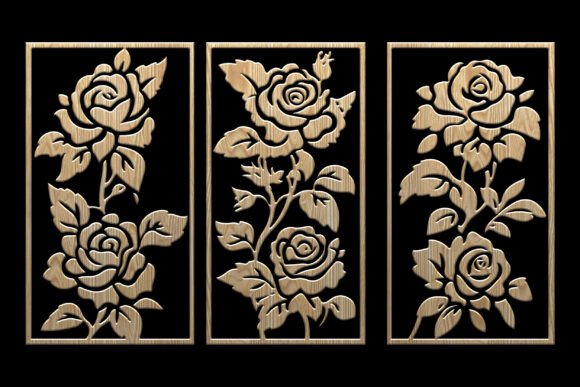 Download Floral CNC Wood Carving Panel Designs - Design Collection
