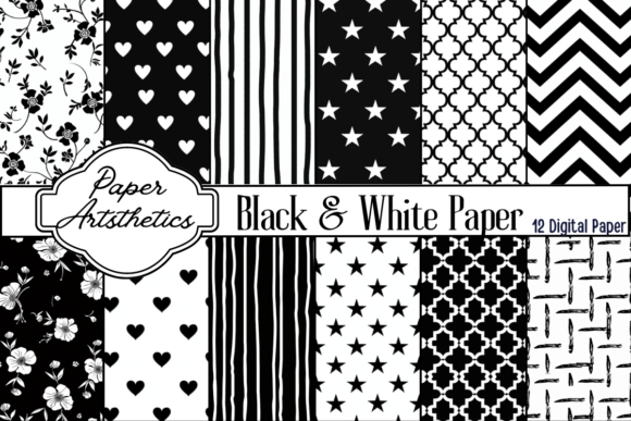 Download Black and White Digital Paper Pattern - Paper pattern Collection